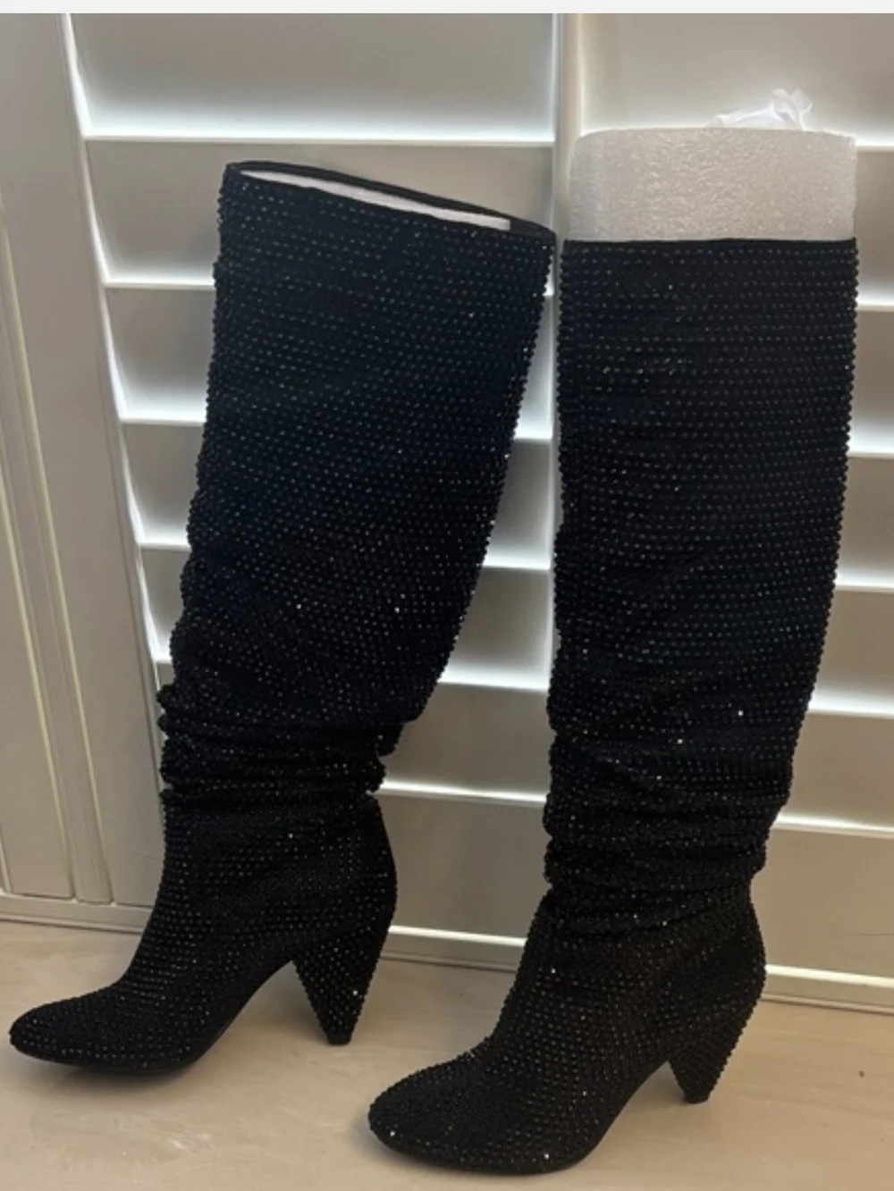 INC International Concepts Black Embellished Over-the-Knee Boots